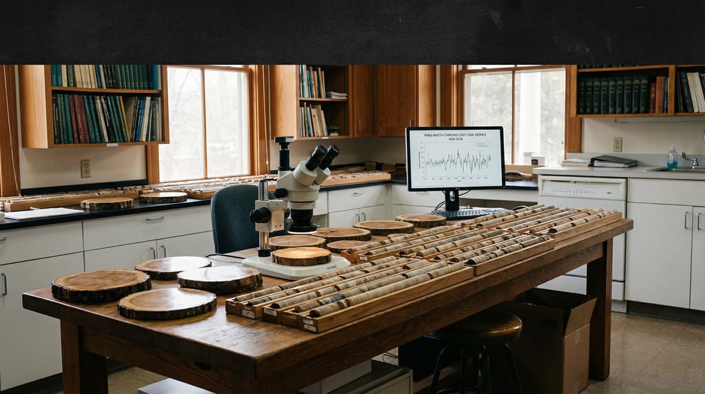 A dendrochronologist's research lab