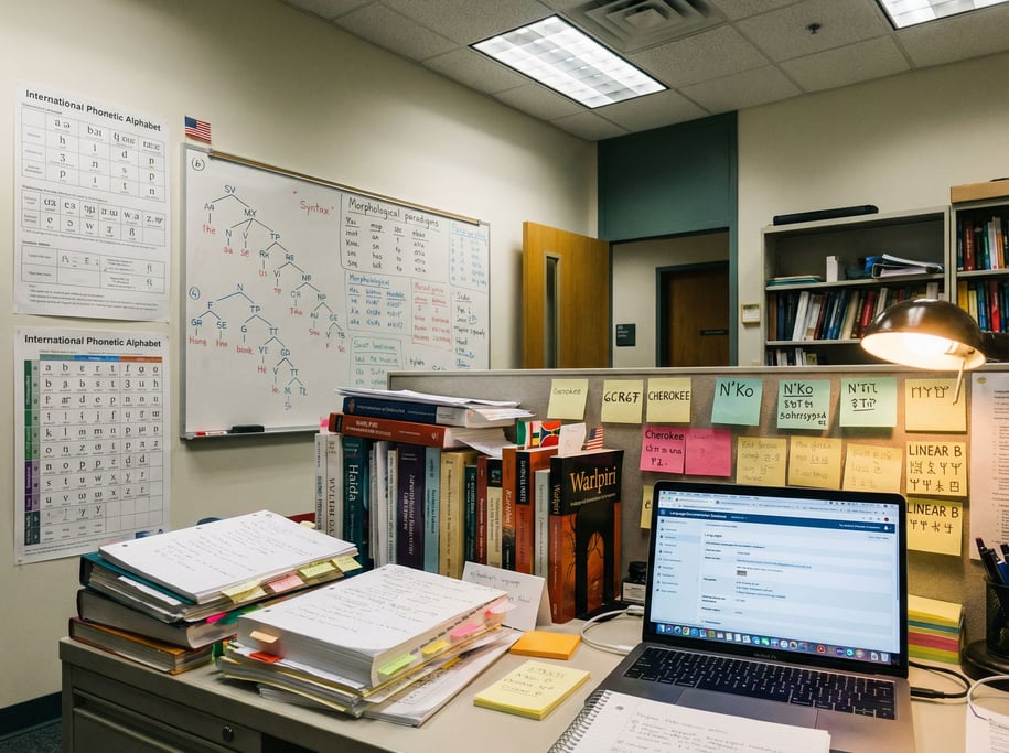 A computational linguist's university office