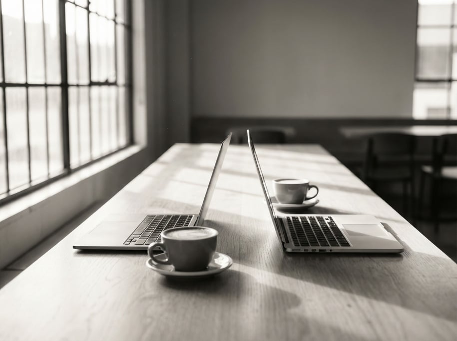 A home office corner with a monstera plant, books stacked on a floating shelf (obuaa)