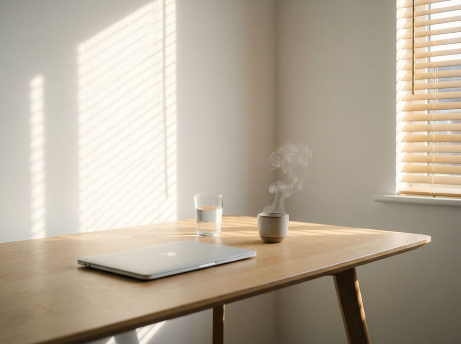 A designer's modern workspace with a tablet and stylus on a light desk (gamxksav)