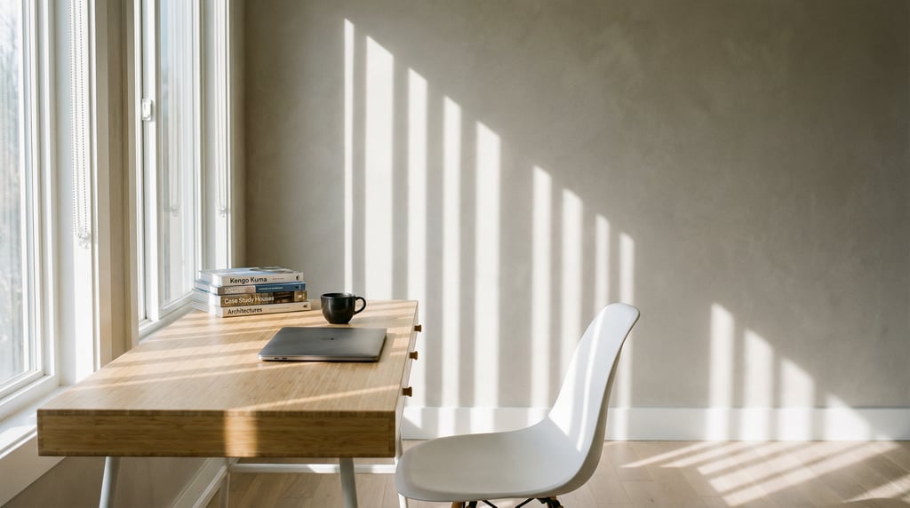 Three-quarter angle view of a modern creative studio