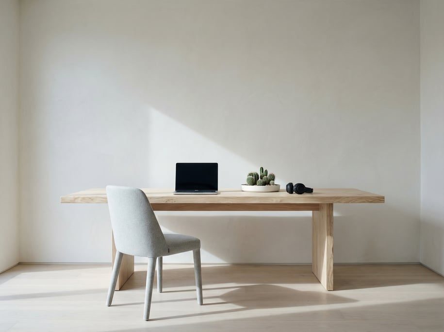 Straight-on architectural photograph of an editorial-style study