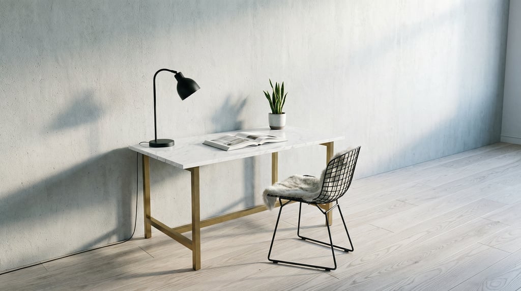 Three-quarter angle view of a converted loft workspace