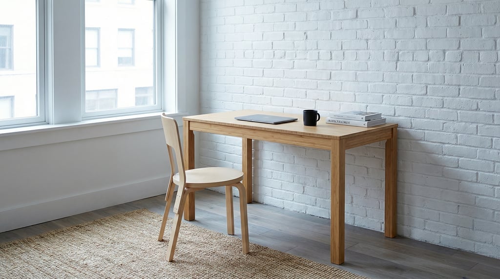 Close three-quarter angle of an editorial-style study