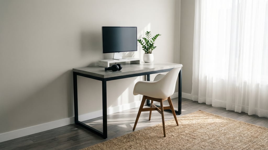 Three-quarter angle view of a modern creative studio