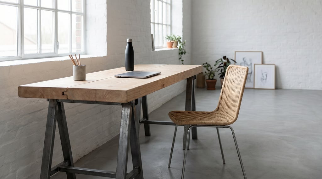 Close three-quarter angle of a Nordic atelier