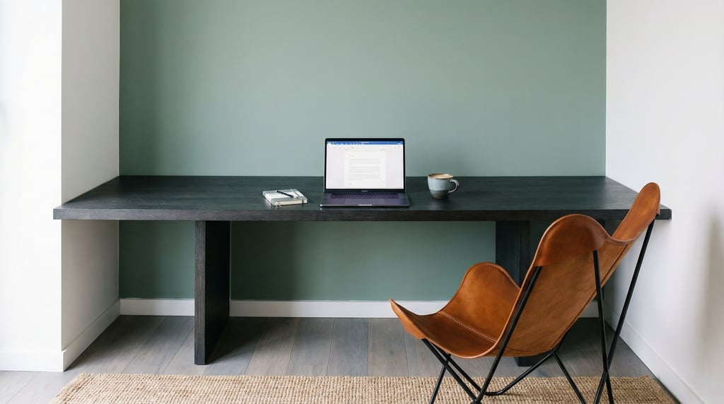 Straight-on architectural photograph of an editorial-style study