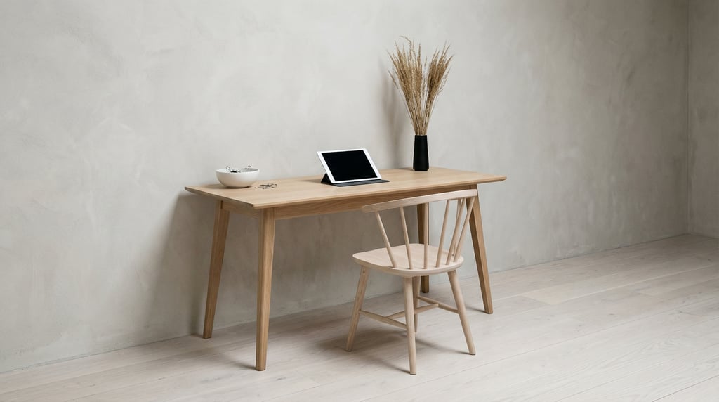 Three-quarter angle view of a converted loft workspace