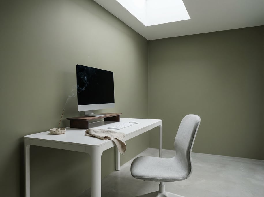 Close three-quarter angle of an editorial-style study